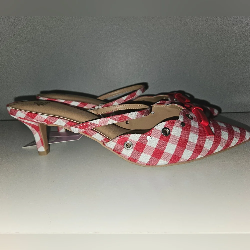 Wild Fable Red & White Gingham Kitten Heels - Size 9 ❣️ NWT - Picture 5 of 10